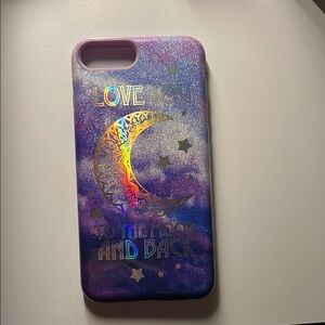 “Love You To The Moon And Back” Galaxy Purple Phone Case- iPhone 6/6s/7/8 Plus